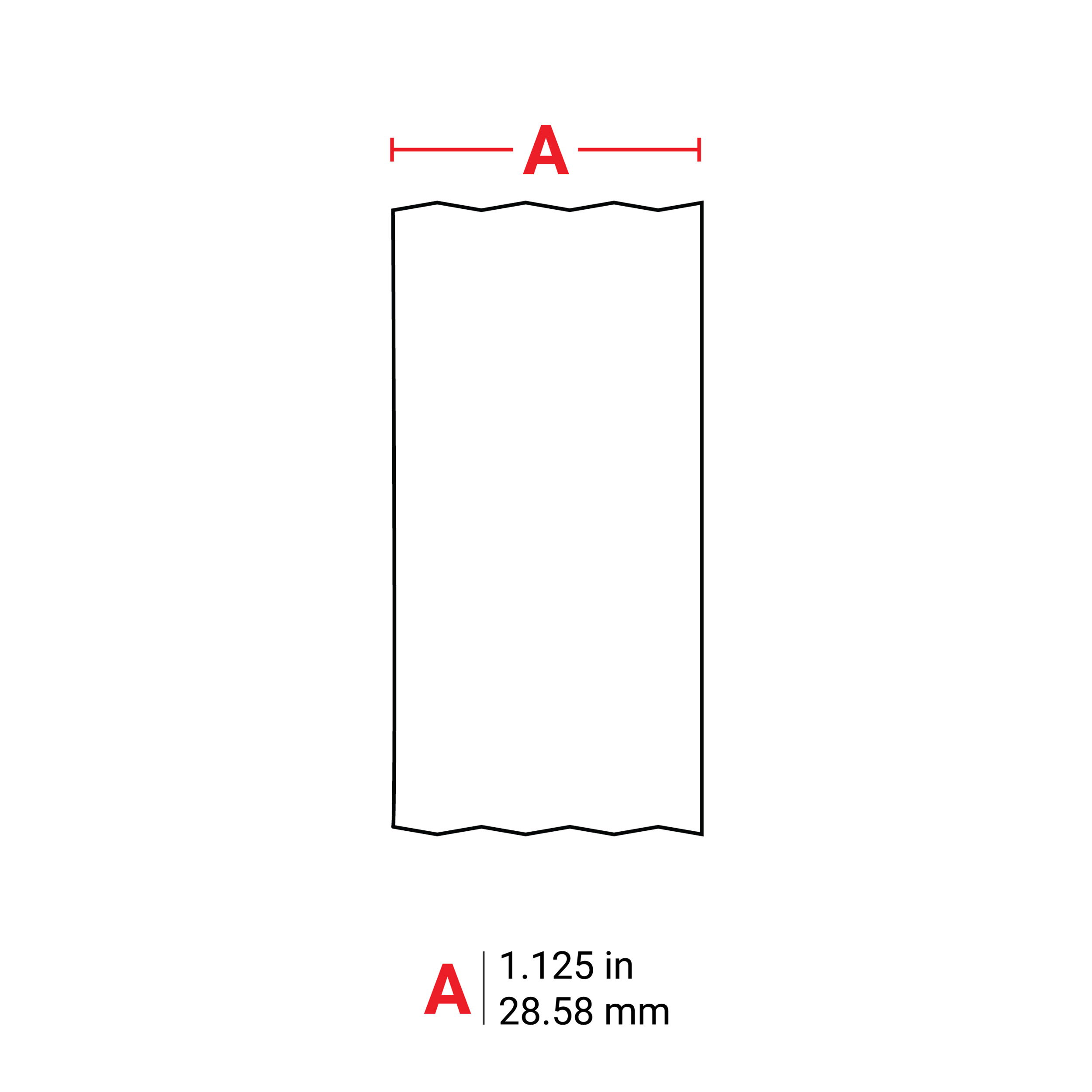 j20c-1125-2595 Brady on White Label Roll, 30.48 m Length, 28.58 mm Width, 28.58 mm Label Width
