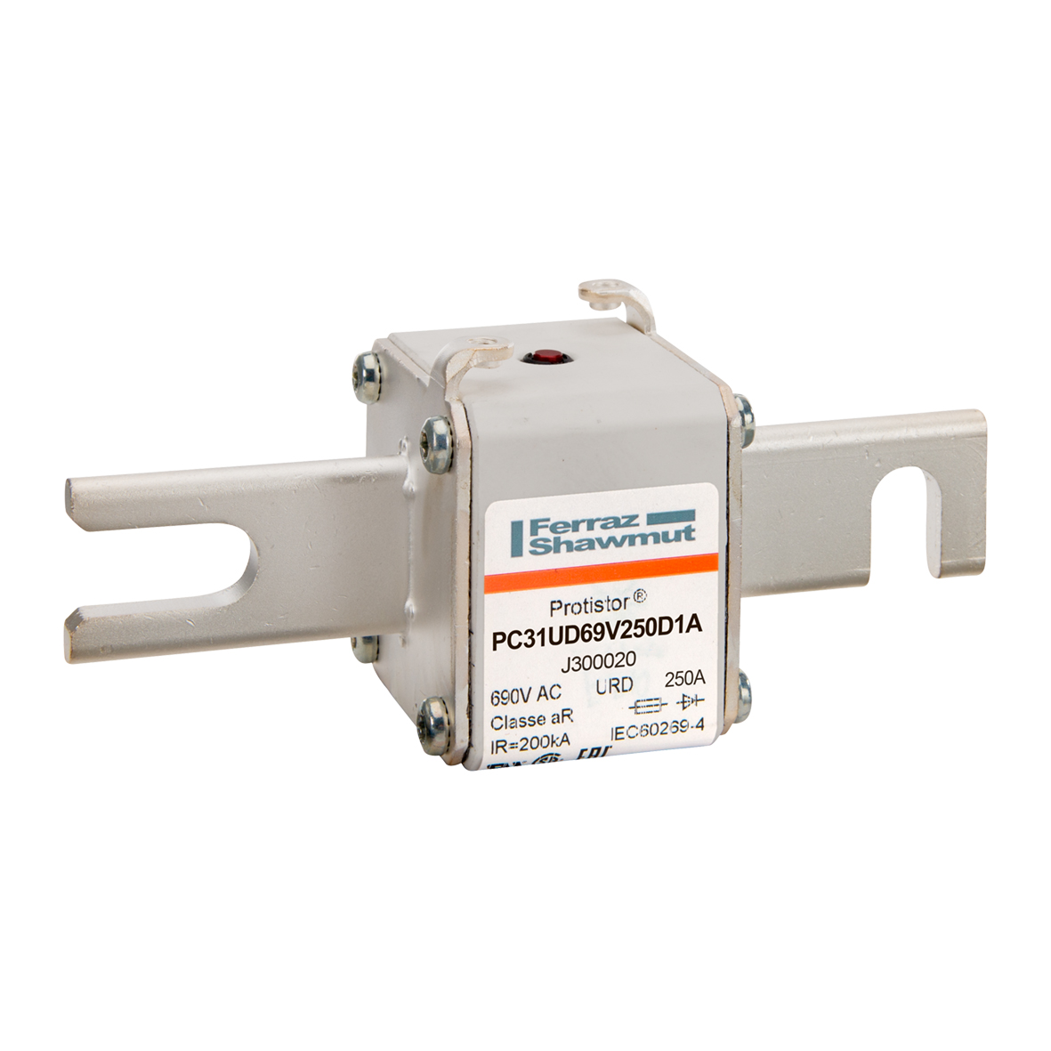 Mersen 250A German Standard Fuse 31 700V, 101.6 mm