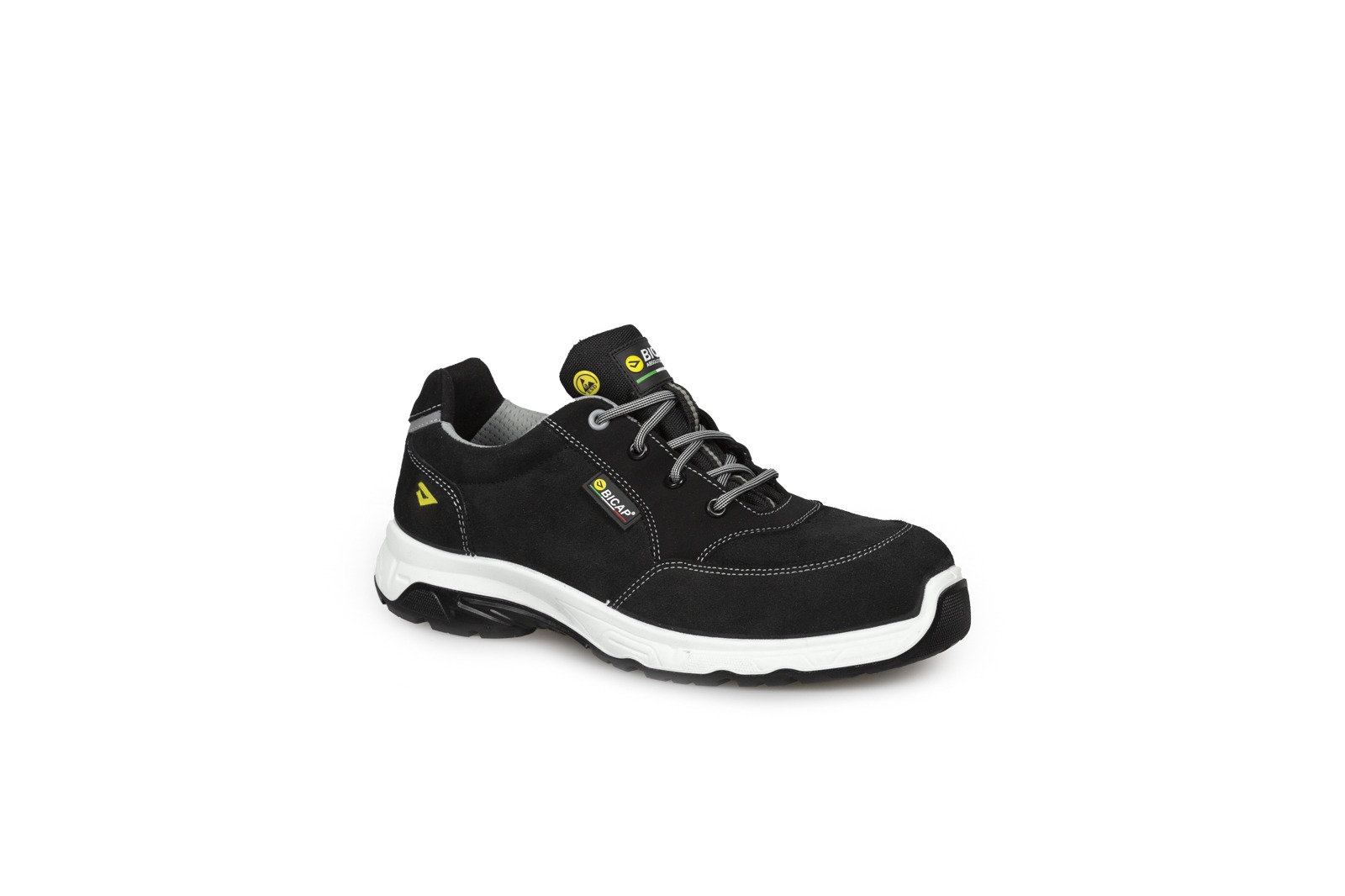 Bicap Ghost Low Unisex Black Composite Safety Shoes, UK 12, EU 47