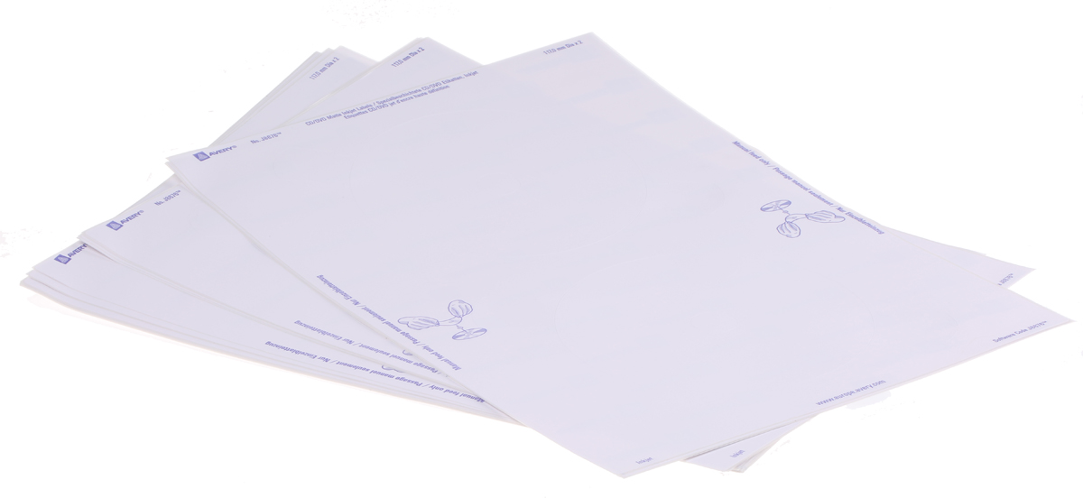 Avery White CD & DVD Label 25