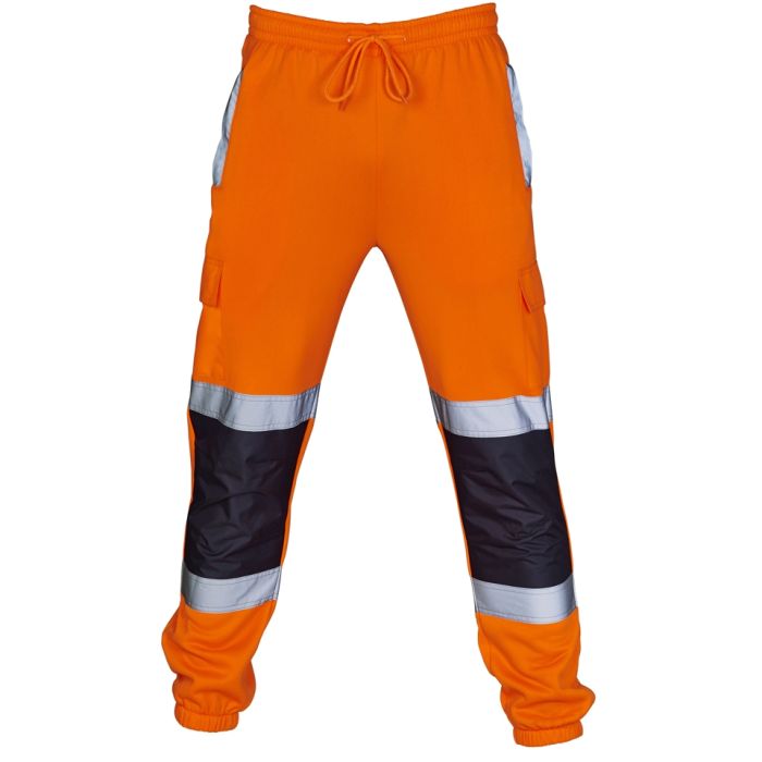 Supertouch Hi Vis 2 Tone Unisex Jogging Bottoms Navy, Orange 36 to 38 in Waist 79cm Leg