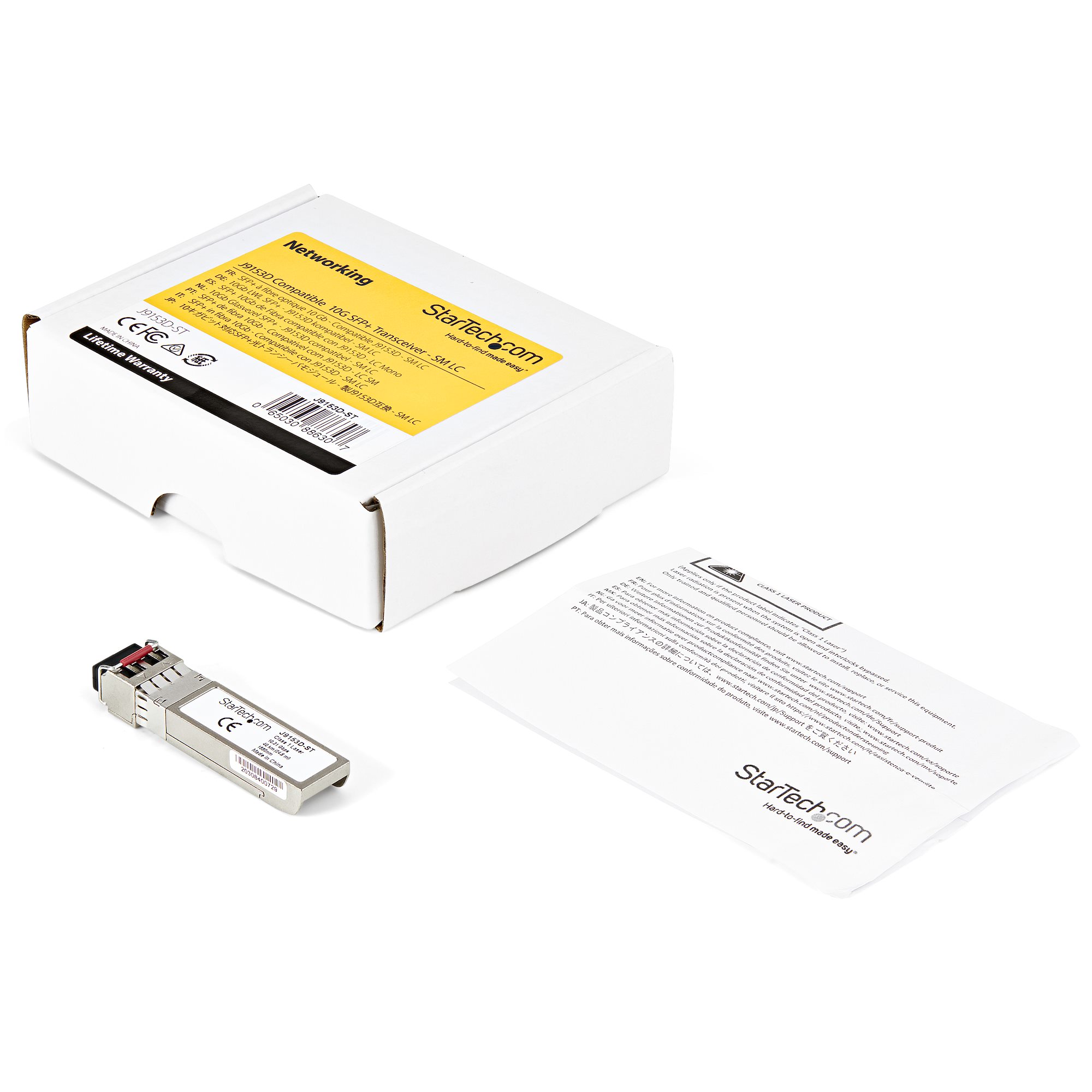 j9153d-st StarTech.com LC  Single Mode  Transceiver Module, Full Duplex, 10Gbps