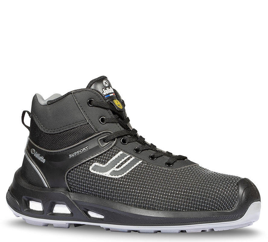 Jallatte JALSOLID JY134 Black Aluminium Toe Capped Men's Safety Boots 8, EU 42 EN ISO 20345:2011