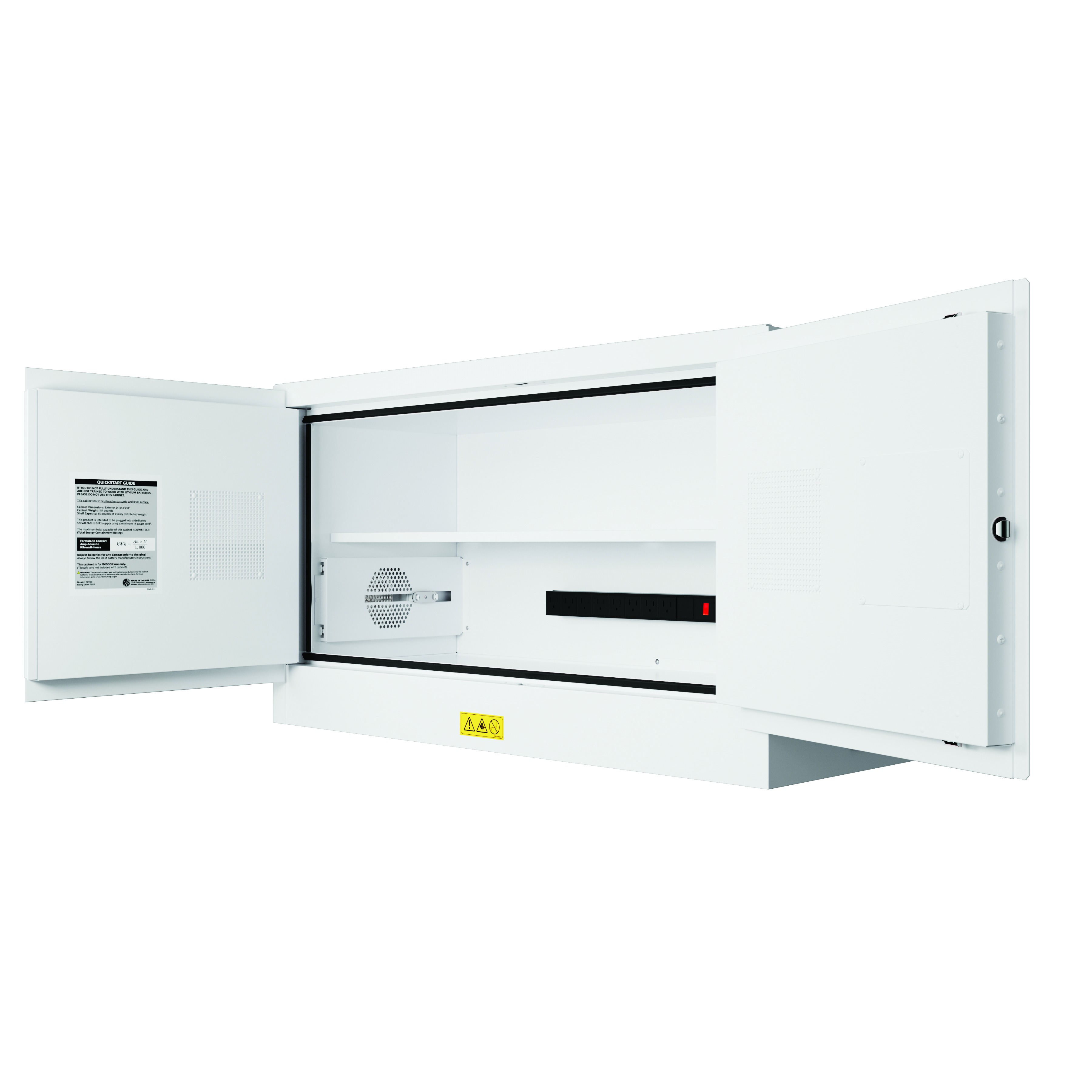 jcb0231703 Justrite White Steel Cabinet, 109.2 cm x 45.7cm x 61 cm