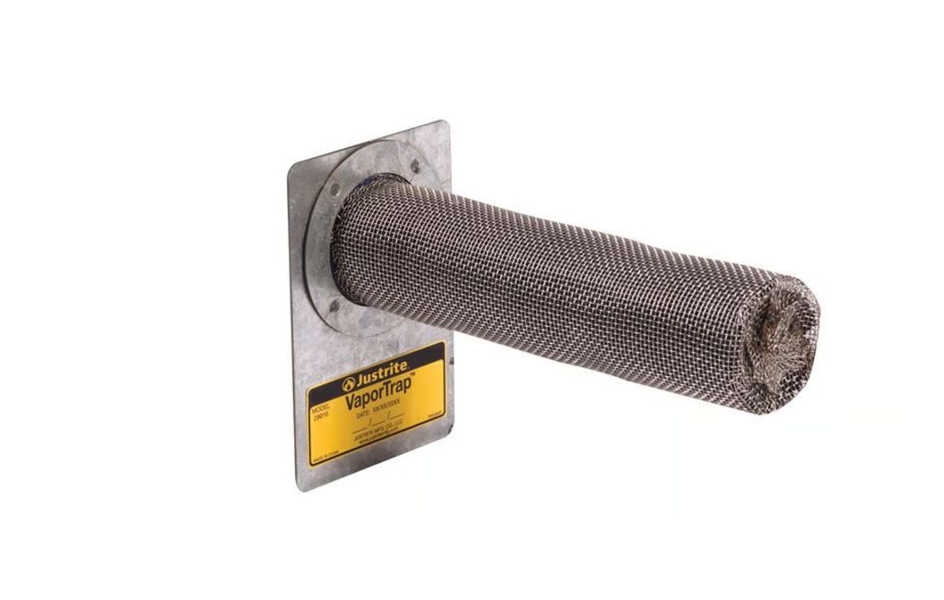 Justrite Silver Stainless Steel Lockable 0 Door Filter, 57 mm x 220mm x 222 mm