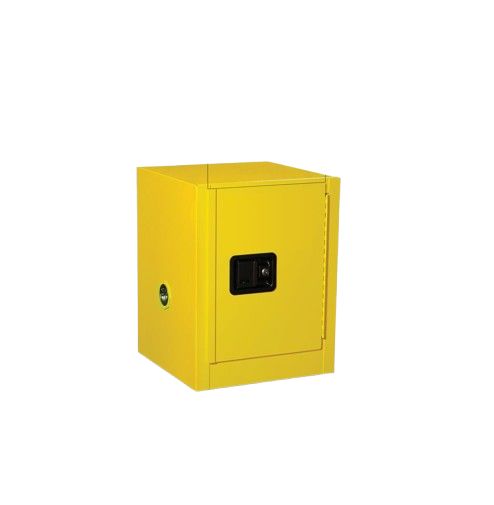 Justrite Yellow Steel Lockable 1 Door Flammable Cabinet, 559 mm x 432mm x 432 mm