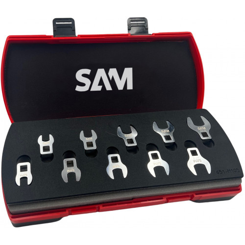 SAM 10-Piece Spanner Set, 3/8 in, Chrome Vanadium Steel