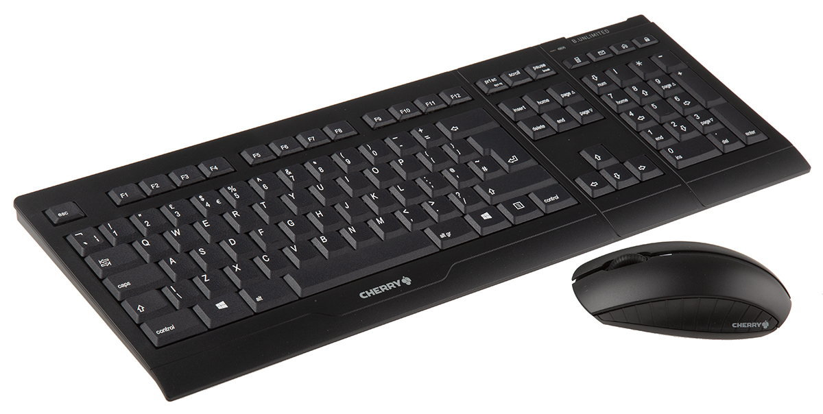 jd-0410gb-2 Cherry B.Unlimited 3.0 Wireless Standard Keyboard & Mouse Set, QWERTY (UK), Black