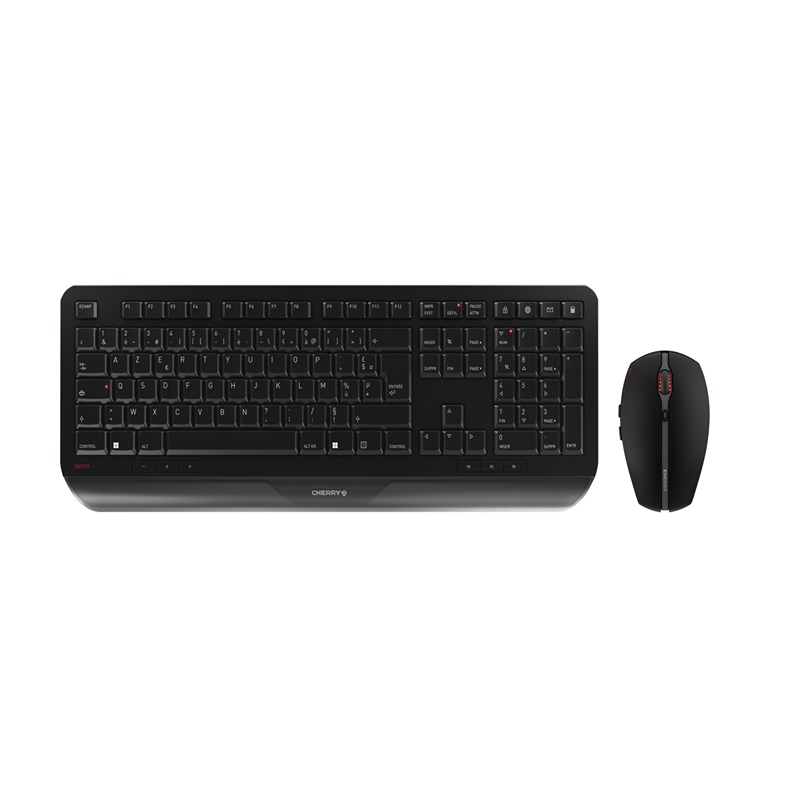 Cherry CHERRY GENTIX DESKTOP Wireless Ergonomic Keyboard & Mouse Set, AZERTY (France), Black
