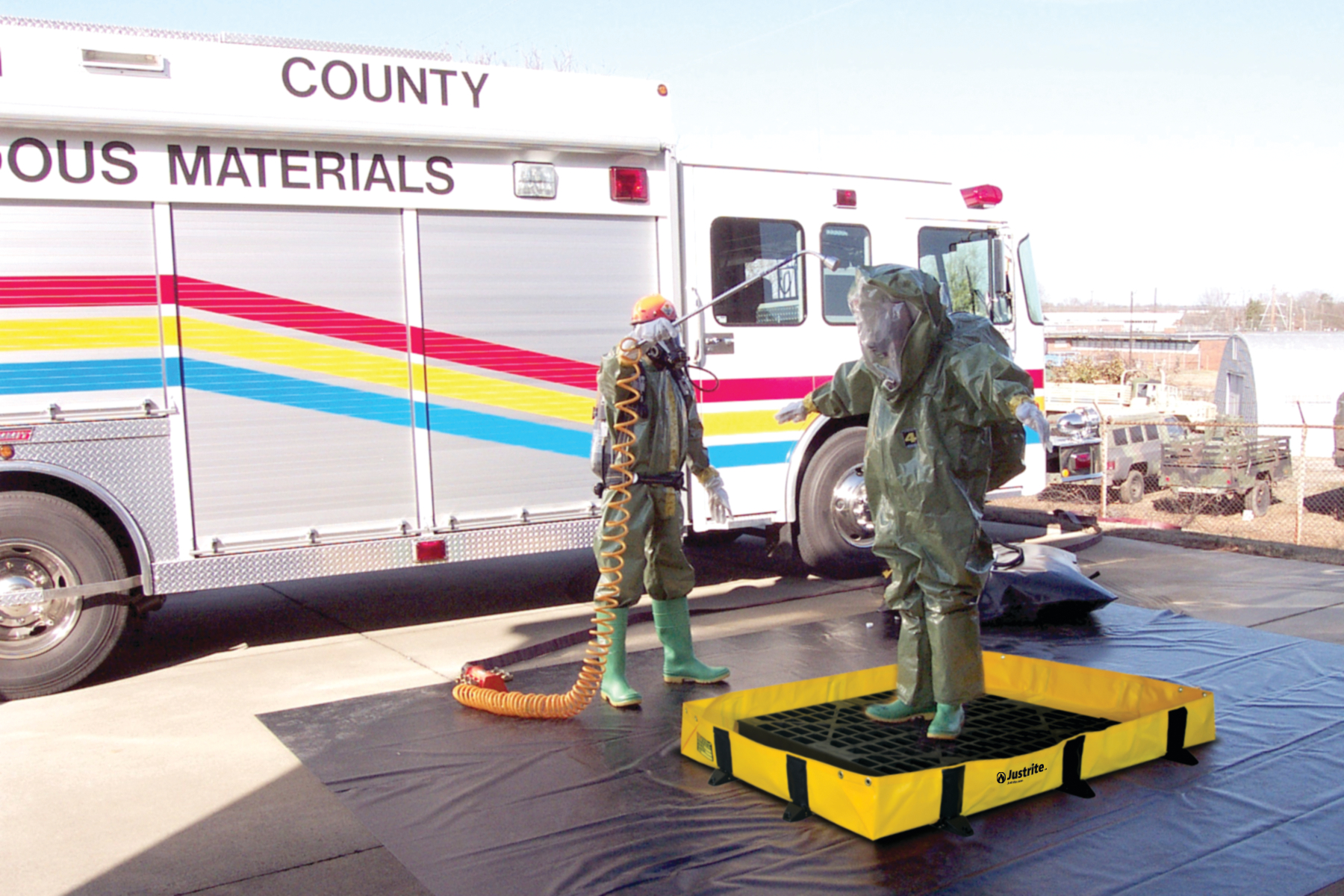 jen28370yl Justrite Spill Control Containment Tray Polyvinyl Chloride 299 L for Chemical