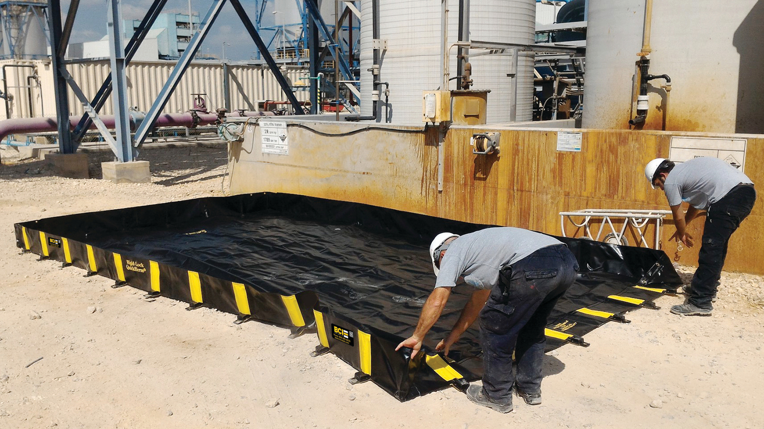 jen28508bl Justrite Spill Control Equipment Flexible Spill Containment Polyvinyl Chloride Coated Fabric 18321 L for Spill Control