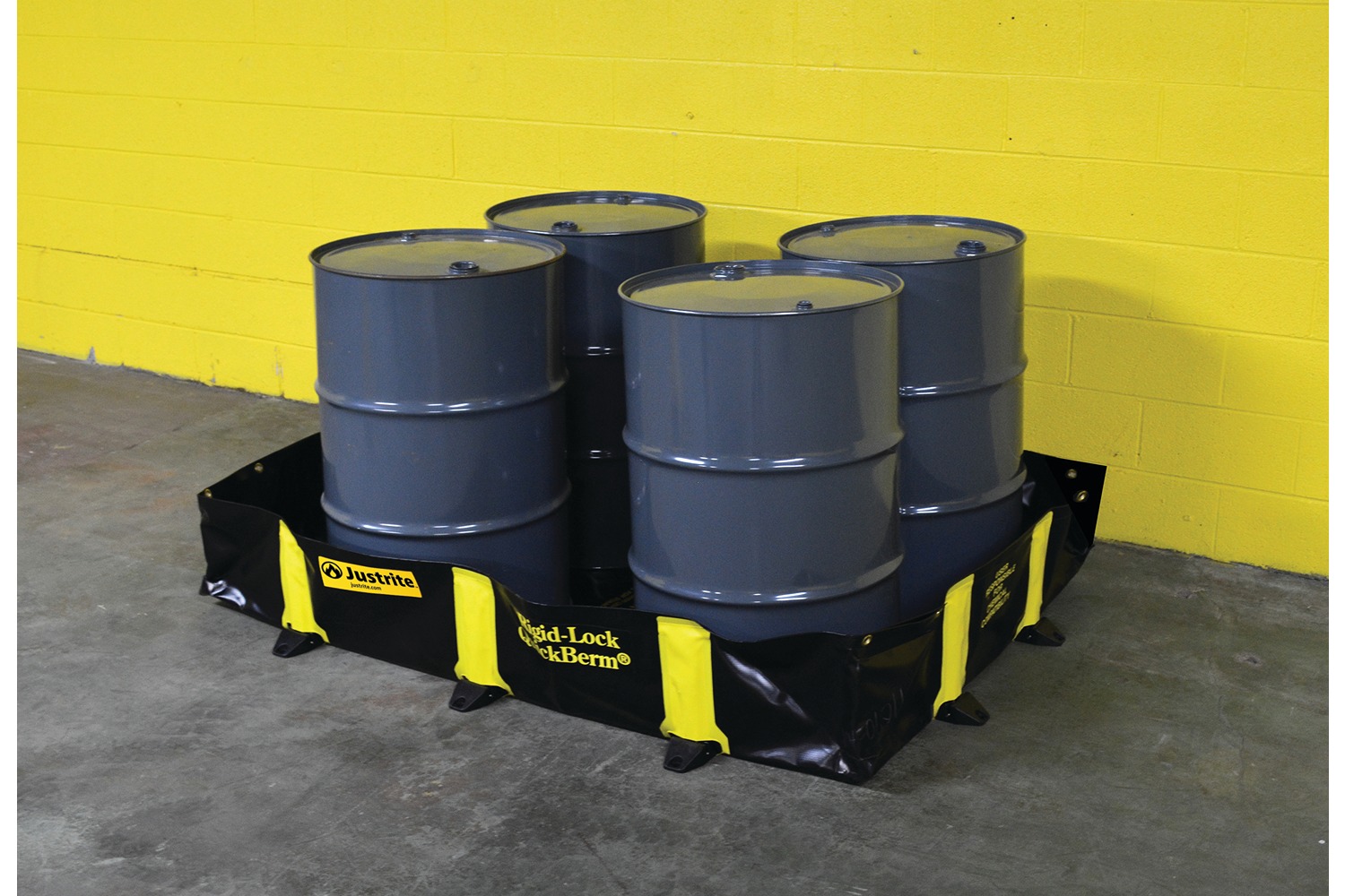 jen28512bl Justrite Spill Control Spill Containment for Drums Polyvinyl Chloride 662 L for Chemical