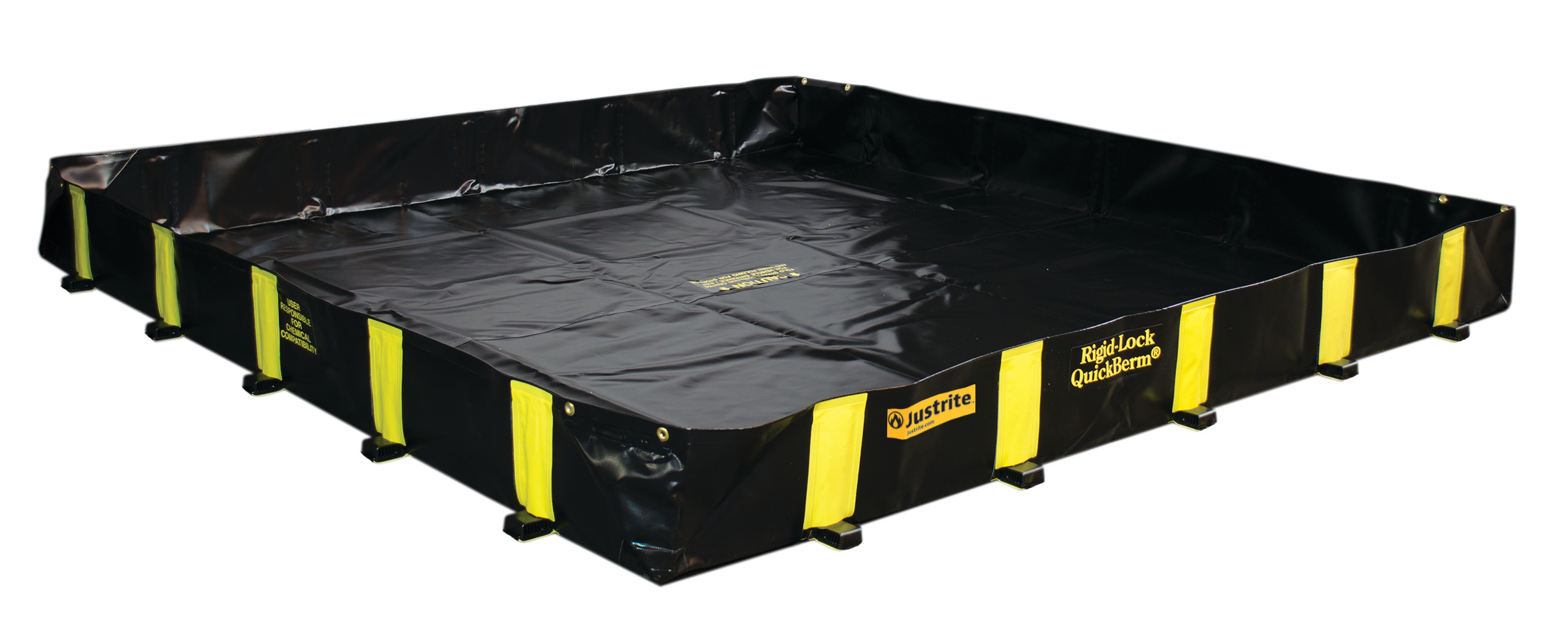 jen28518bl Justrite Polyvinyl Chloride Spill Berm for Spill Control 1798 L