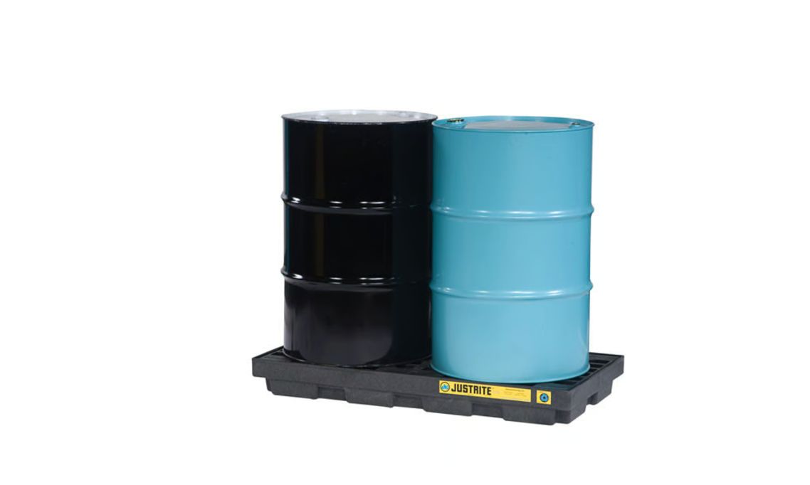 Justrite Spill Control Equipment Spill Pallets for Drums Polyethylene 91 L for Spill Control