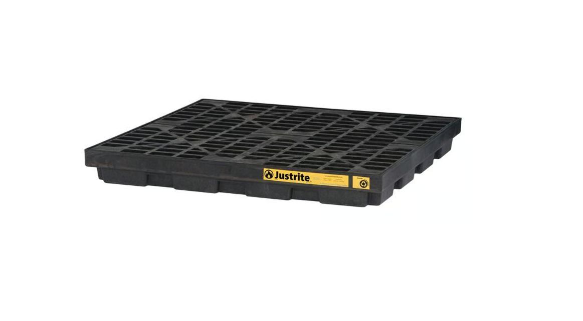 Justrite Spill Control Equipment Spill Pallets for Drums Polyethylene 186 L for Spill Control