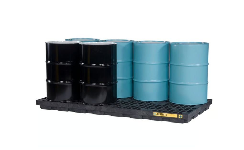 Justrite Spill Control Equipment Spill Pallets for Drums Polyethylene 371 L for Spill Control