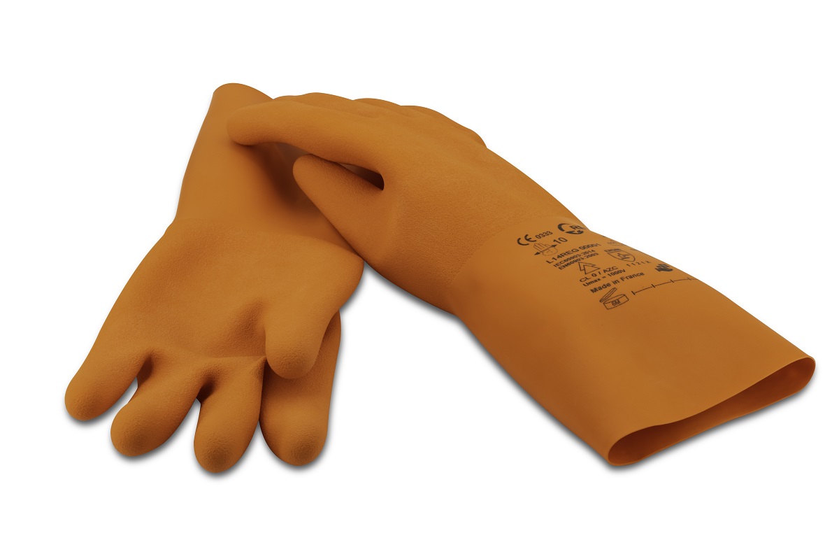 Penta TOUCH-E Orange Natural Rubber Glove, Size 10