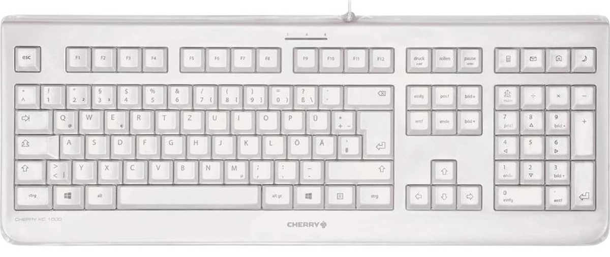 Cherry JK-0800DE-0 Wired USB Standard Keyboard, QWERTY, Grey