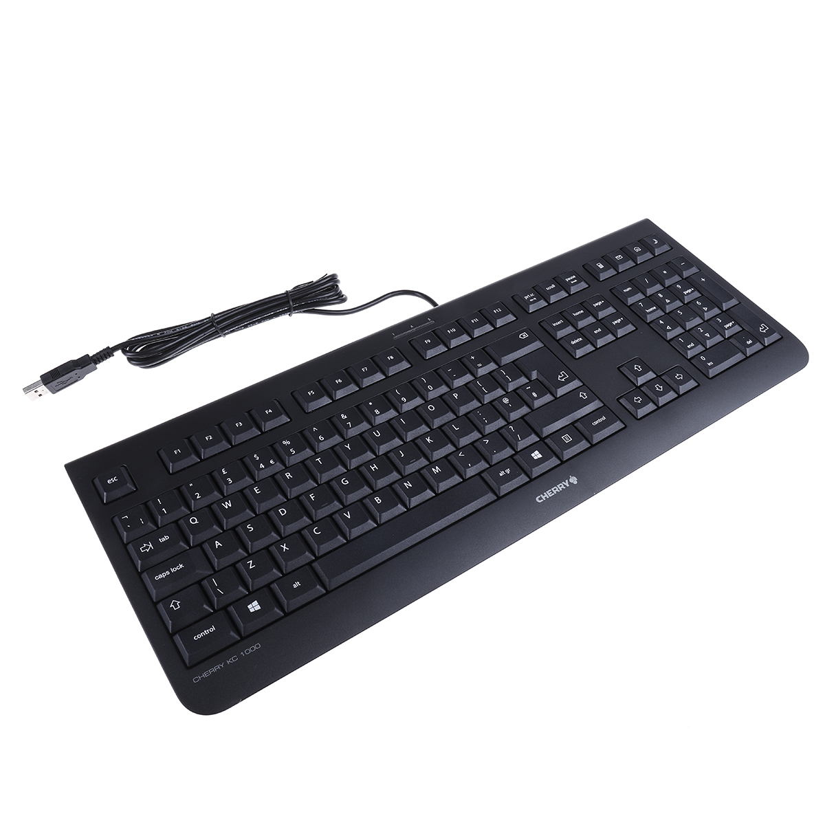 jk-0800gb-2 Cherry Wired USB Standard Keyboard, QWERTY (UK), Black