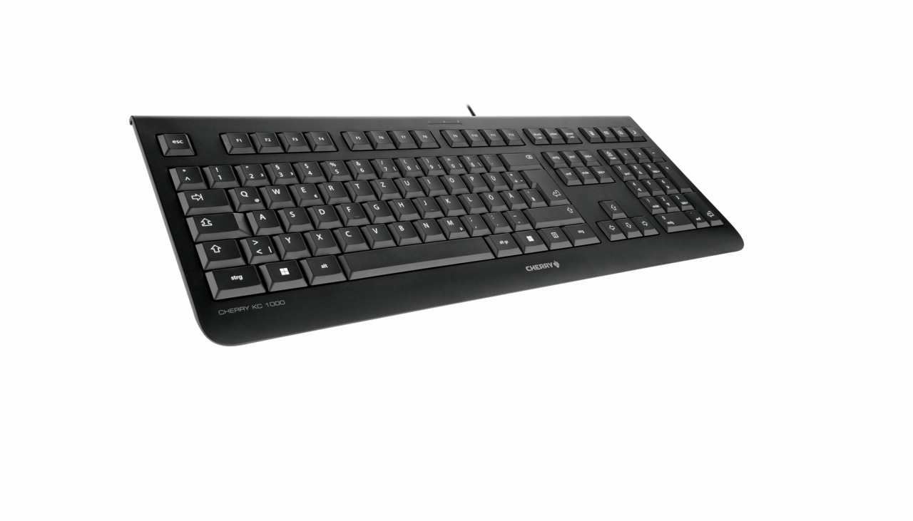 jk-0800it-2 Cherry KC 1000 Wired USB Trackball Keyboard, QWERTY (Italy), Black