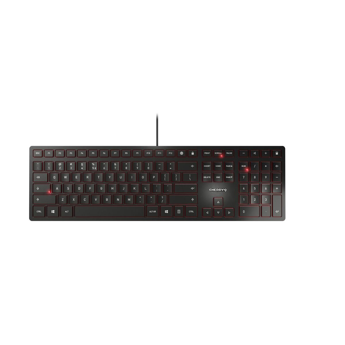 jk-1600eu-2 Cherry KC 6000 SLIM Wired USB Standard Keyboard, QWERTY (US), Black