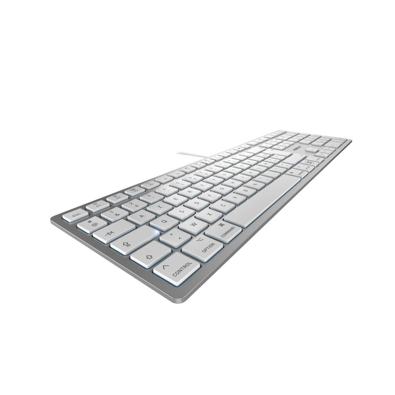 jk-1620fr-1 Cherry CHERRY KC 6000 C SLIM Wired USB Mac Keyboard, AZERTY (France), Silver, White
