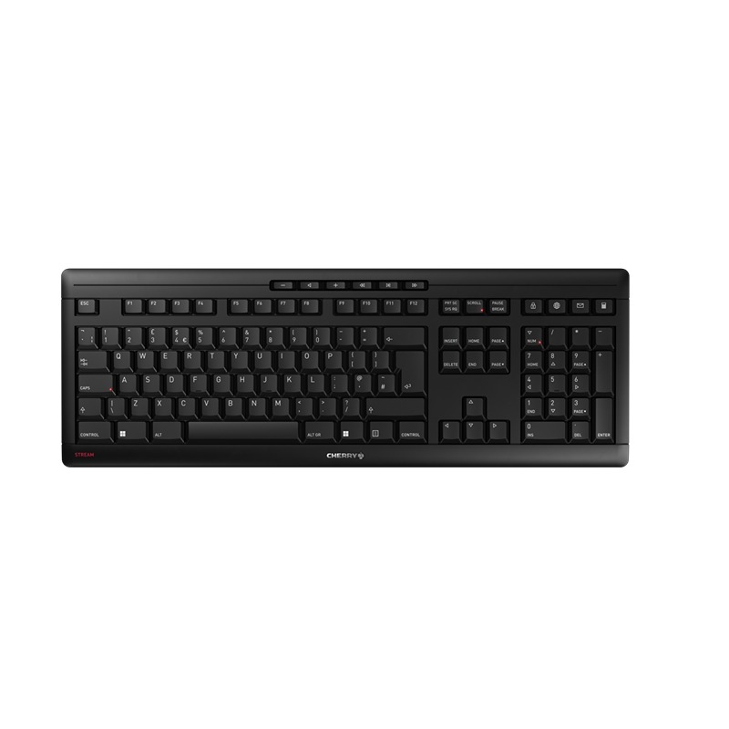 Cherry CHERRY STREAM KEYBOARD Wireless Wireless, USB Standard Keyboard, QWERTY (UK), Black