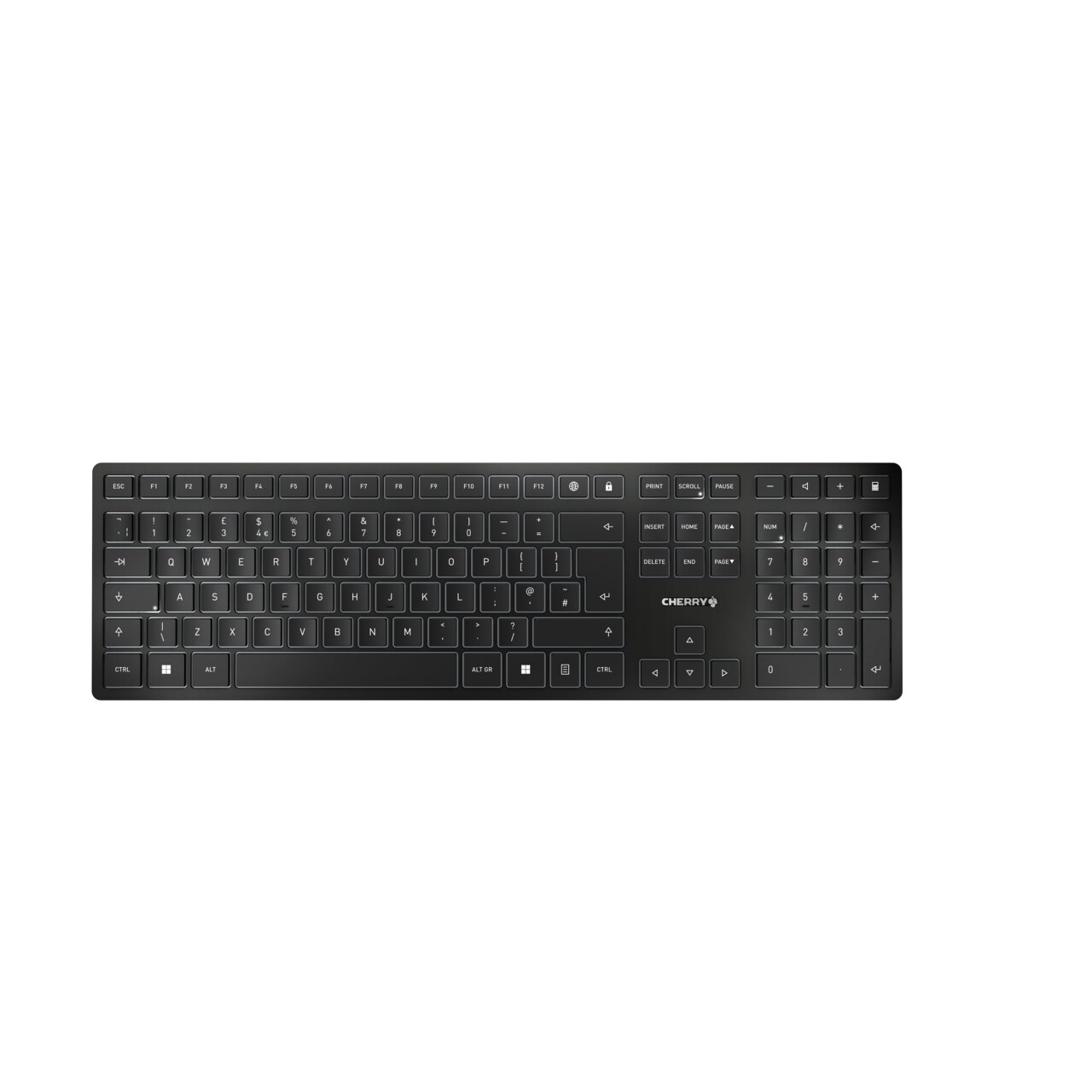 Cherry CHERRY KW 9100 SLIM Wireless USB, Wireless Standard Keyboard, QWERTY, Black