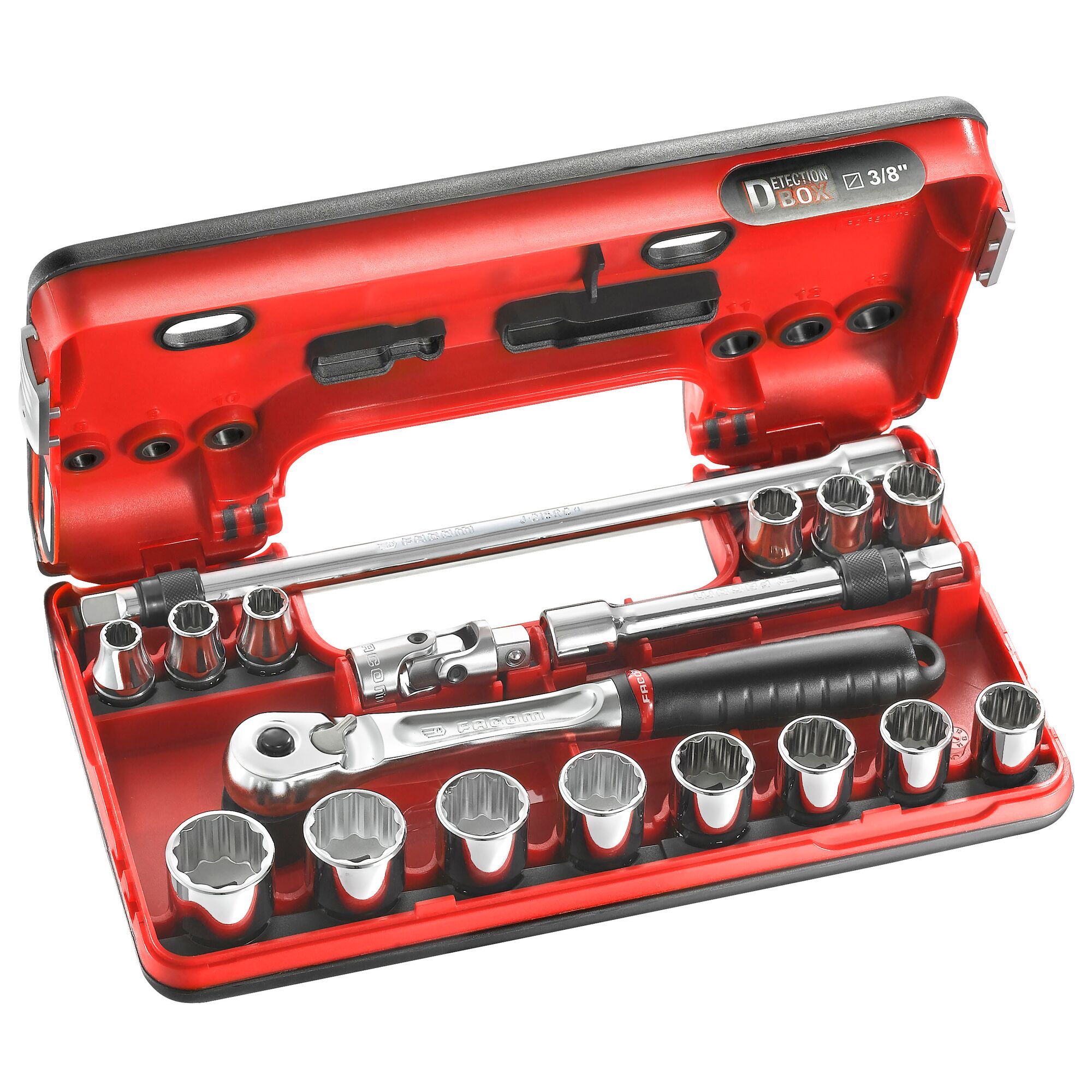 Facom 18-Piece 3/8 in 12 Point Socket Set