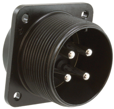 JAE Circular Connector, 4 Contacts, Panel Mount, Standard Connector, Socket, Male, IP67, JL04V Series