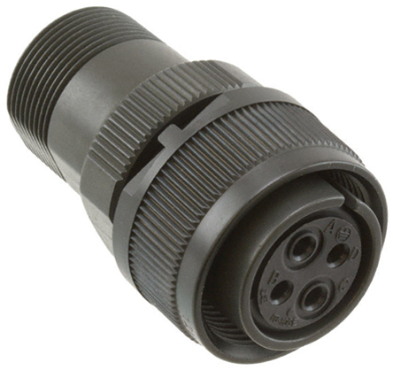 JAE Circular Connector, 4 Contacts, Cable, 29.5 mm Connector, Plug, Female, IP67, JL04V Series