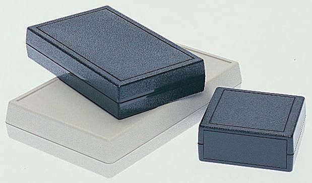 Pactec JM Series White ABS Handheld Enclosure Integral Battery Compartment, IP40, 101.1 mm x 25.4 mm x, 61 mm