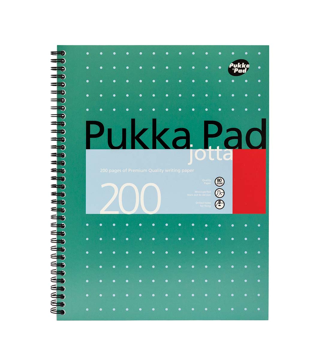 Pukka A4 Wirebound Notepad, 200 Ruled Sheets