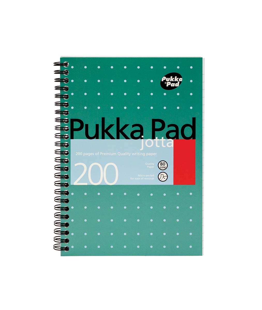 Pukka A5 Wirebound Notepad, 200 Ruled Sheets