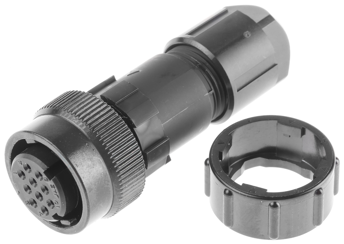 JAE Circular Connector, 10 Contacts, Cable, 22 mm Connector, Plug, Female, IP67, JN2 Series
