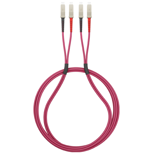 CAE Multimedia Connect OM3 SC/SC Duplex Fibre Optic Cable, 50 μm Low Smoke Zero Halogen, Yellow, 1 m