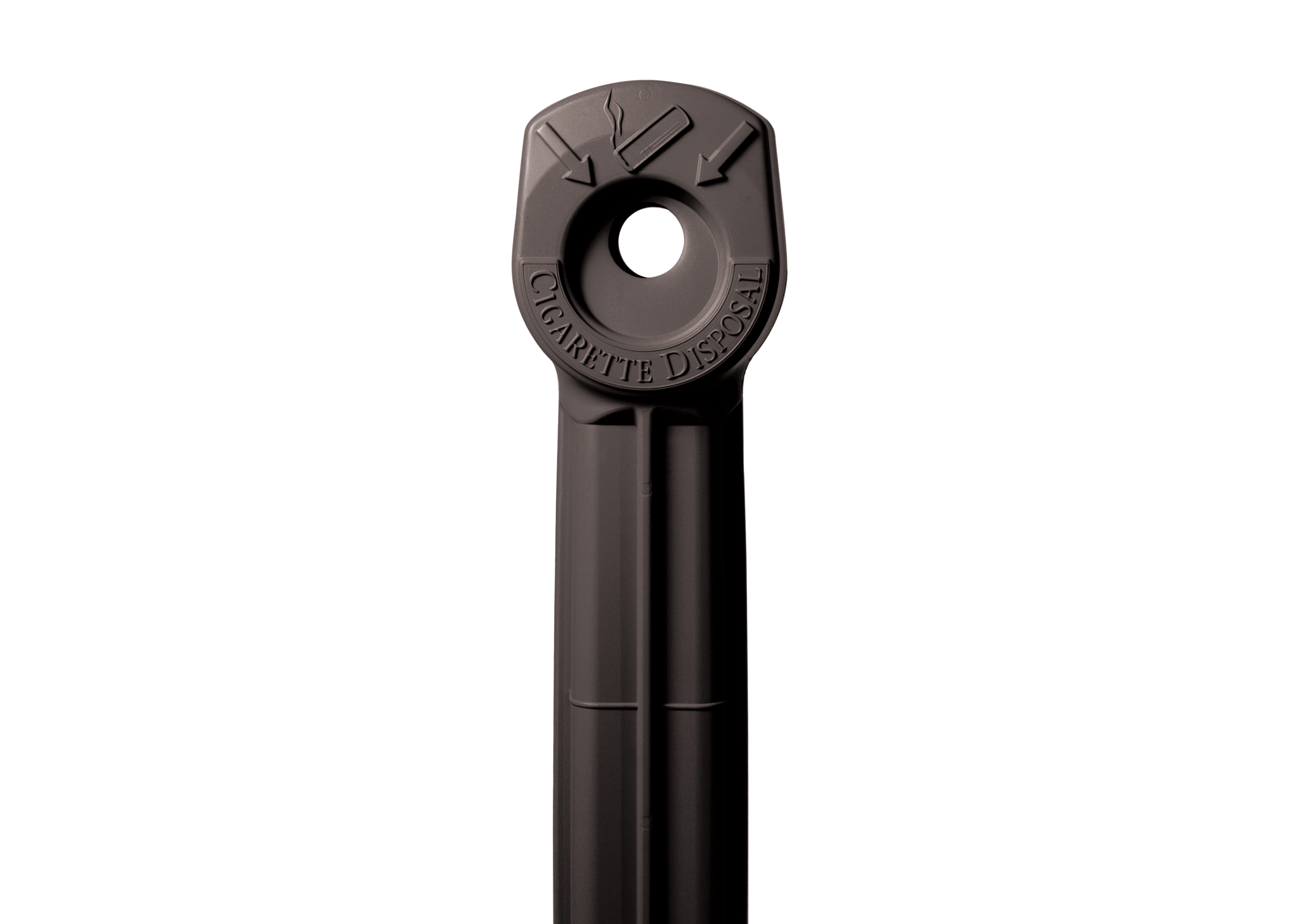 jsm26800bl Justrite Black Polyethylene Standing Outdoor AshTray, 419 mm x 978 mm x 419mm