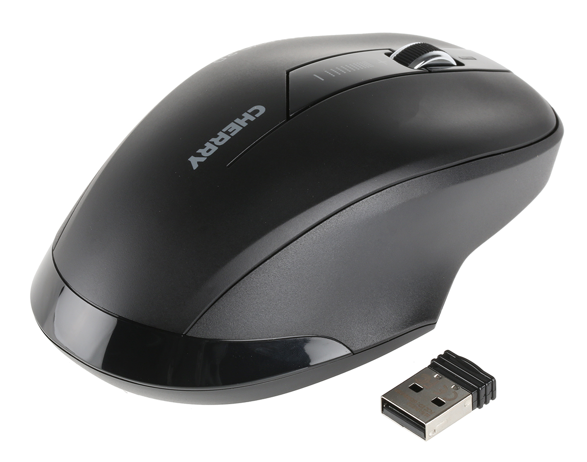 jw-t0320 Cherry MW2310 5 Button Wireless Symmetrical Infrared Mouse Black