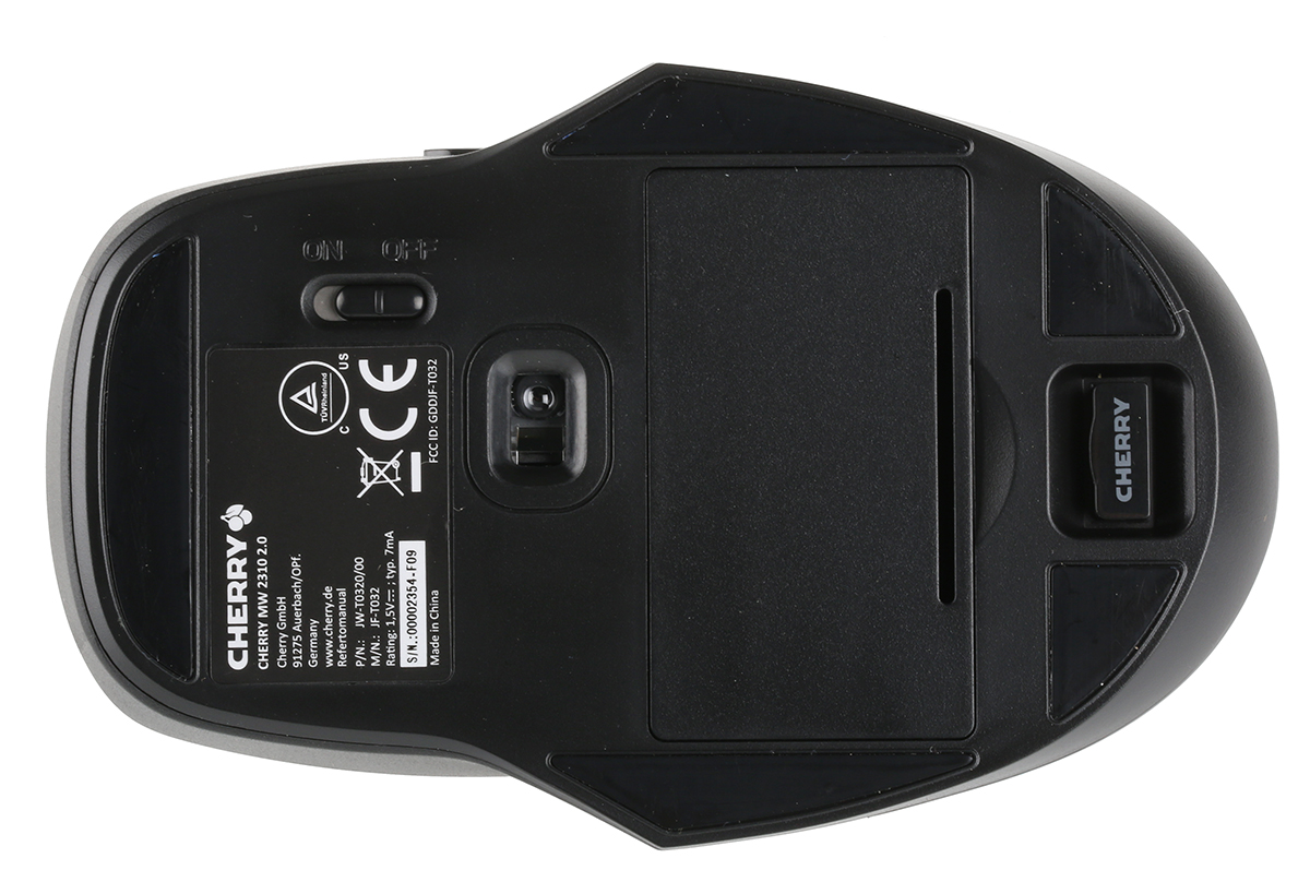 jw-t0320 Cherry MW2310 5 Button Wireless Symmetrical Infrared Mouse Black