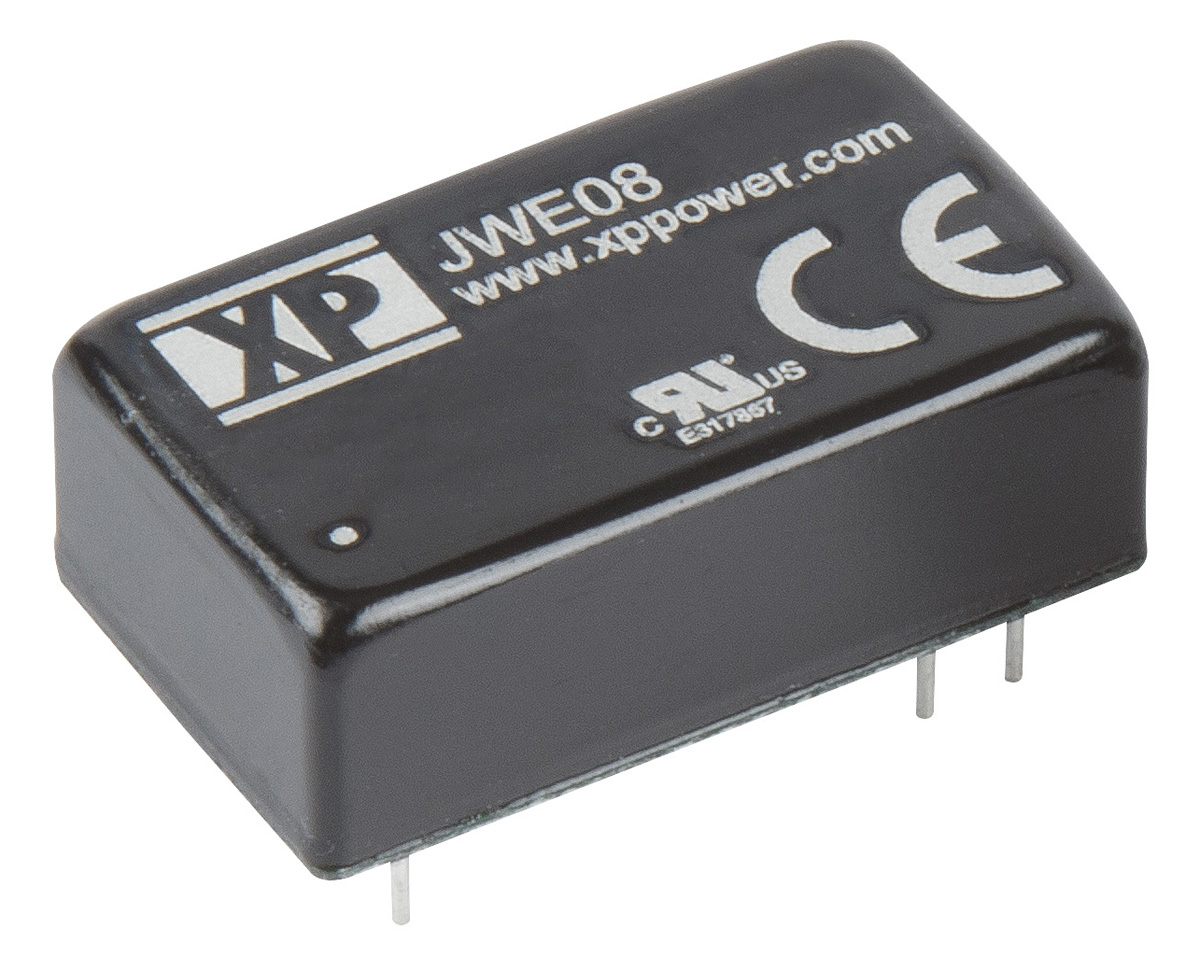 XP Power JWE08 DC/DC Converter, 5V dc/ 1600 mA, 36V dc Input, 9V Input 8 W, Through Hole, 105 °C Max Temp -40 °C Min