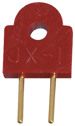 Mac 8, JX Jumper Straight Male Red Jumper 2 Way 1 Row 2.54 mm Pitch