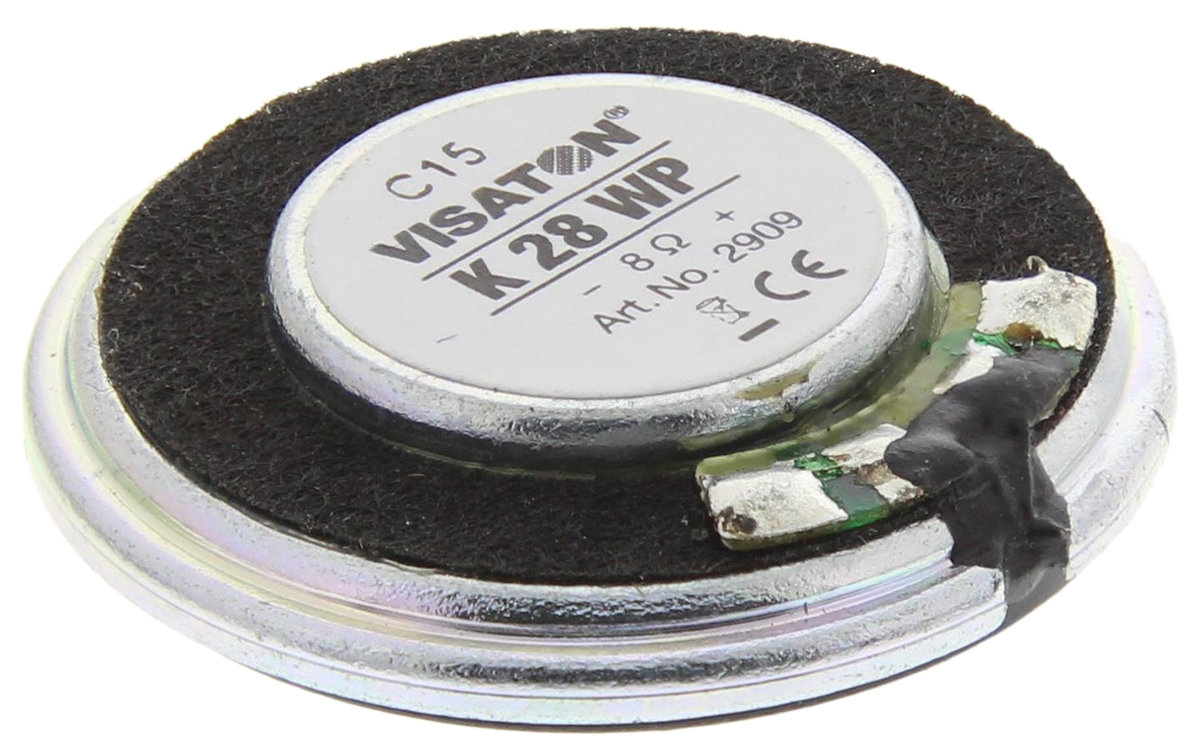 k-28-wp-8-ohm Visaton 28 mm dia, 1W, 8 Ω, 300 Hz 20 kHz