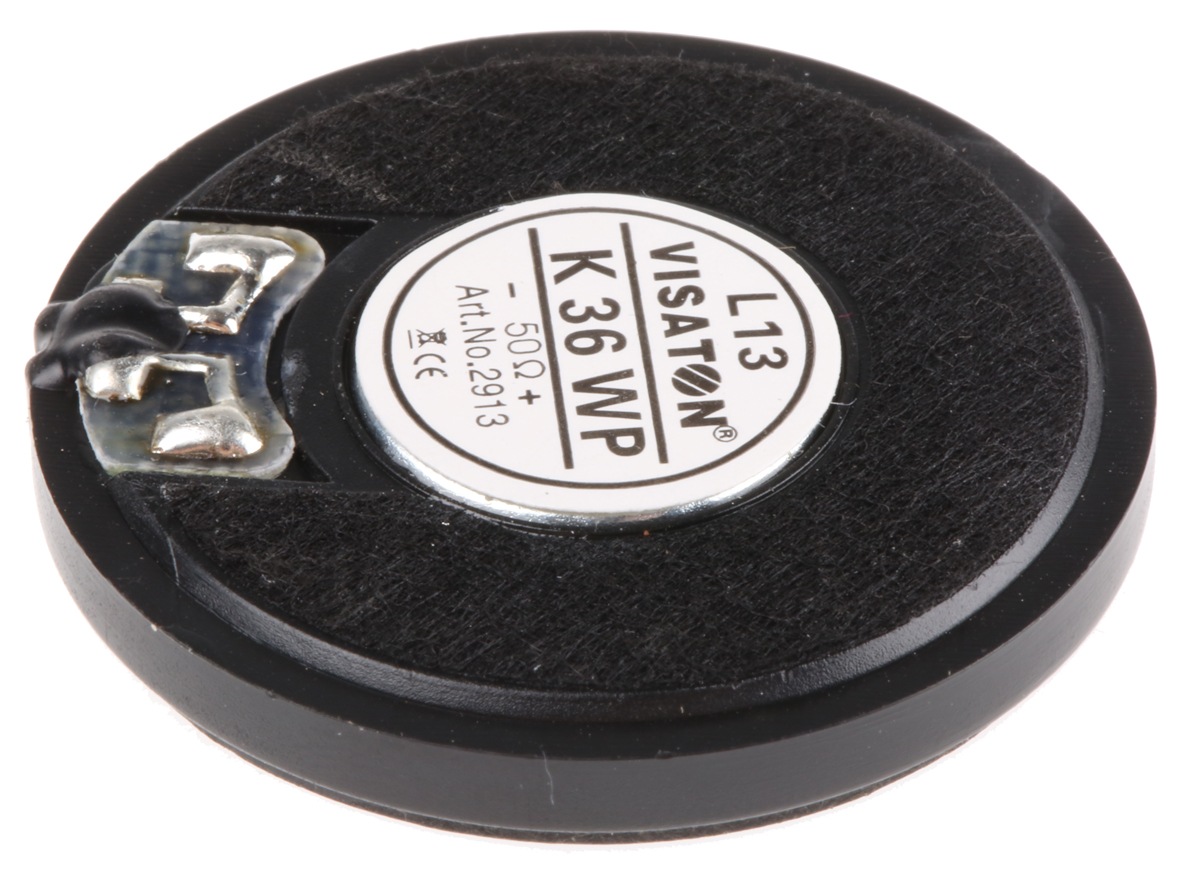 k-36-wp-50-ohm Visaton 36 mm dia, 1W Full Range, 50 Ω, 300 Hz 20 kHz