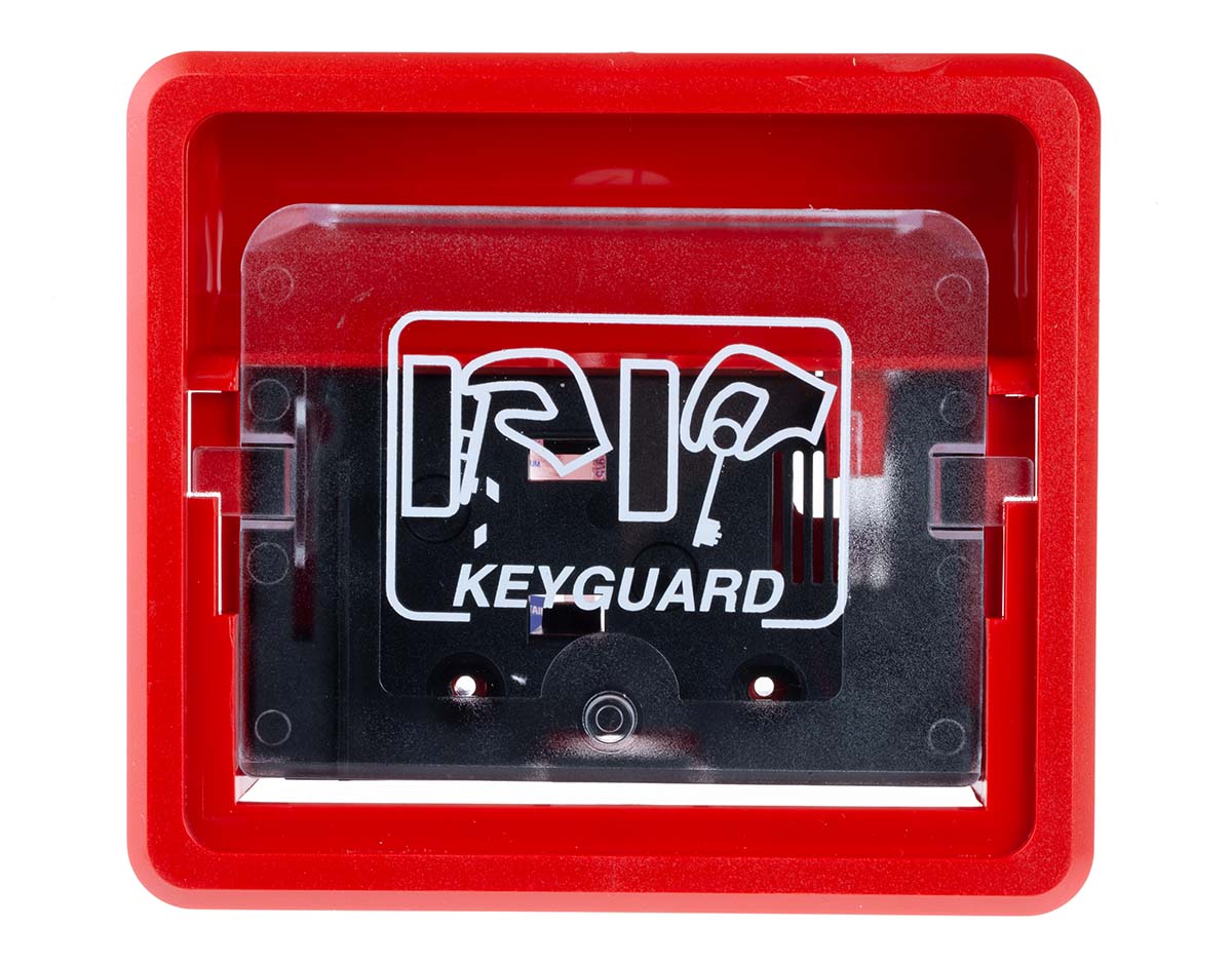Hoyles K1000 Series Red Fire Alarm Call Point, Snatch-off Plastic Window Operated, Indoor, No, Battery-Powered