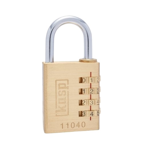 Kasp Combination Brass Padlock, 3 mm Shackle, 20mm Body