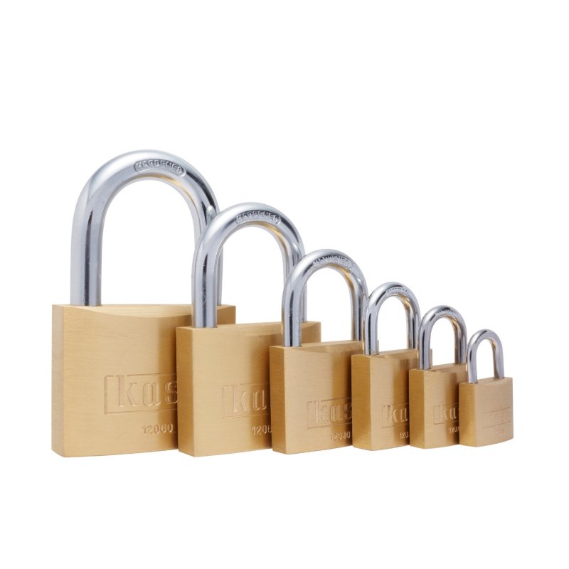 Kasp Key Brass Padlock Weatherproof Keyed Alike, 22 mm Shackle, 40 mm Body
