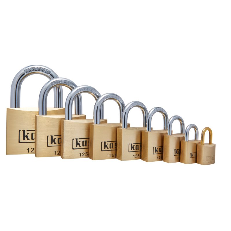 Kasp Key Brass Padlock Weatherproof Keyed Alike, 22 mm Shackle, 40 mm Body