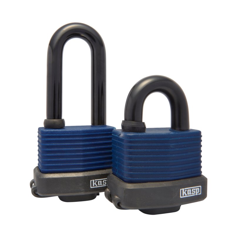 Kasp Key Steel Weatherproof Padlock Weatherproof, 21 mm Shackle, 65 mm Body