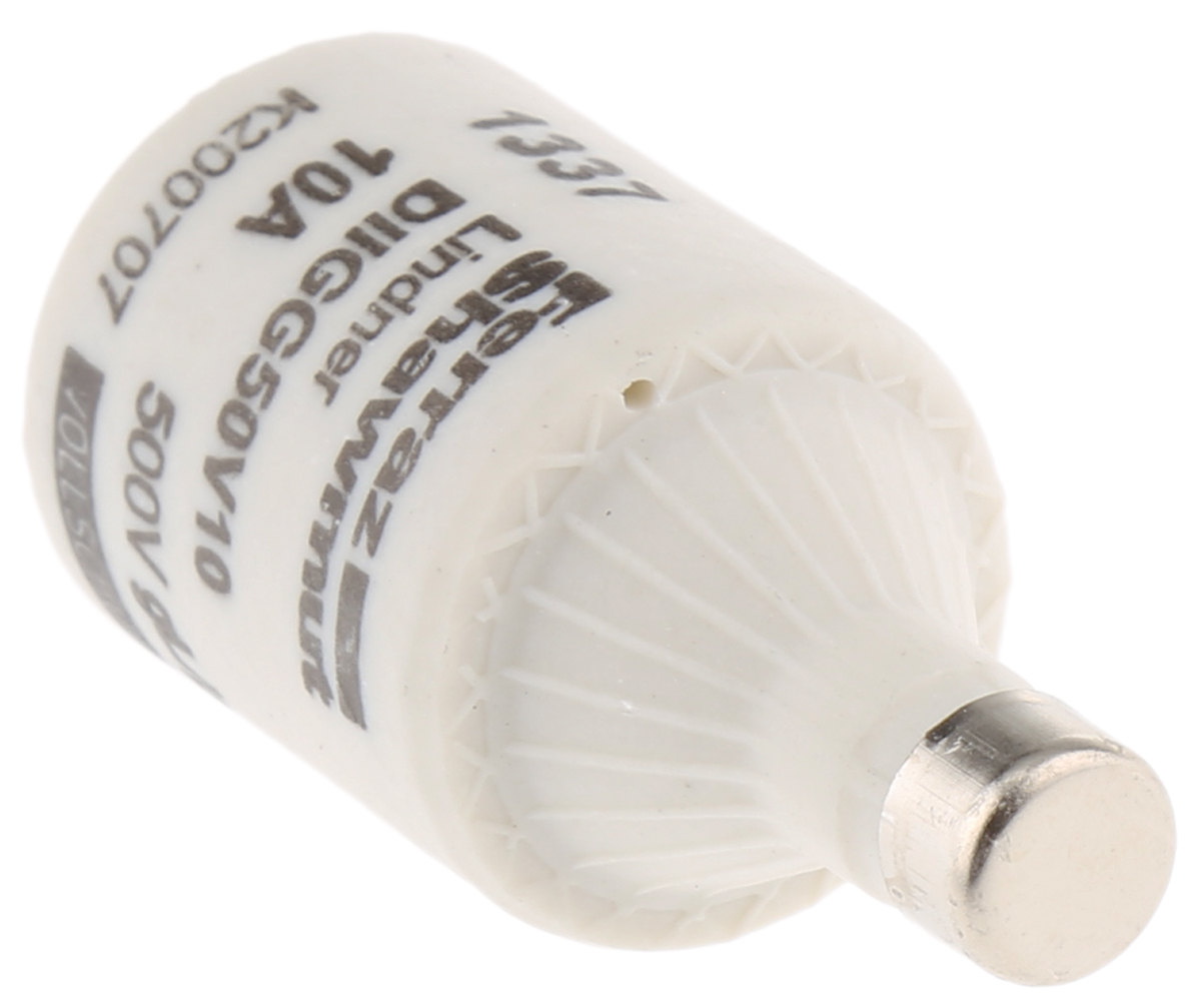 k200707 Mersen 10A D2 Diazed Fuse, E27 Thread Size, 500V