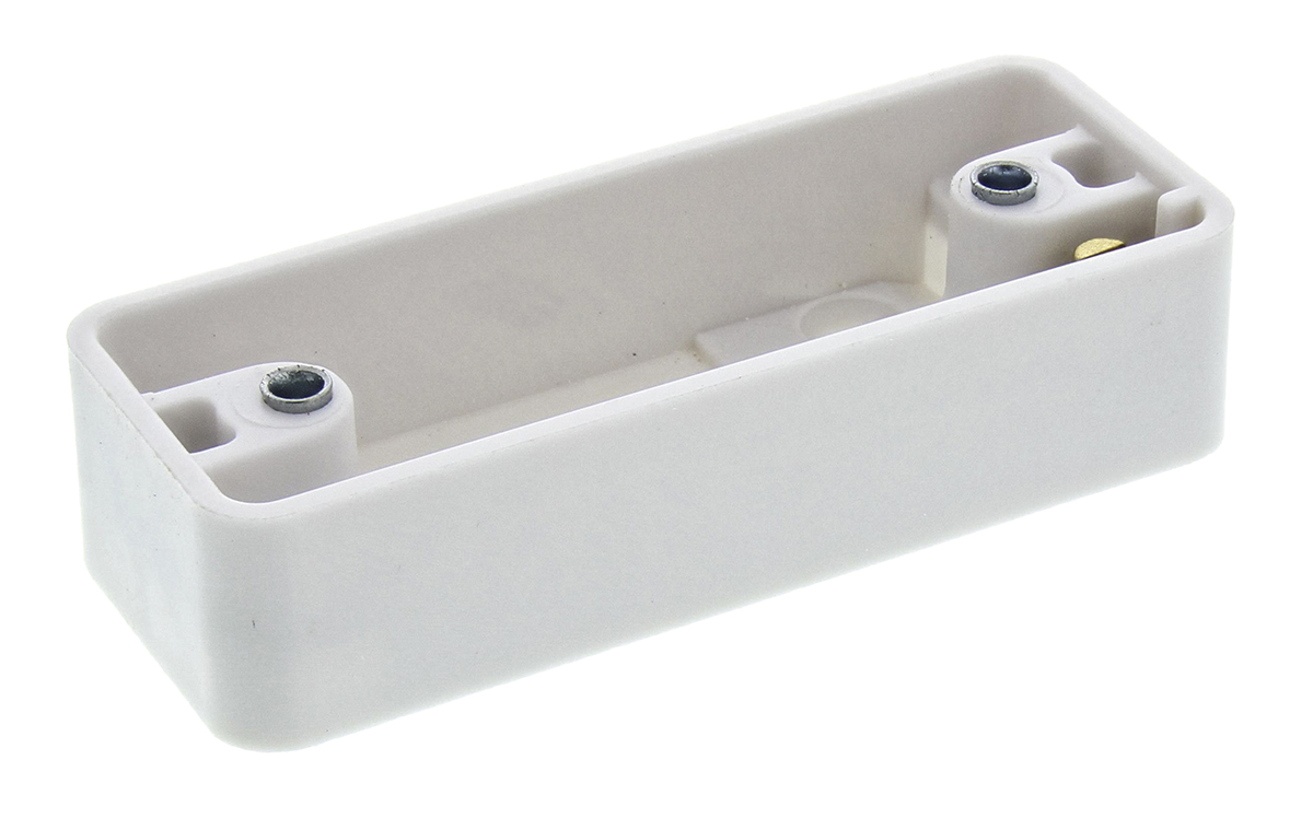 MK Electric White High Gloss High Grade Thermoset Back Box, SASO, BS, NF, BS EN, IEC, Surface, Flush Mount, 6 Gangs 33mm